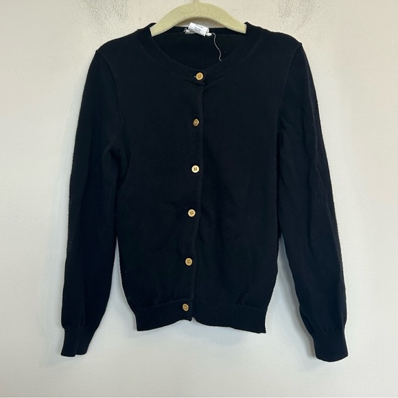 Crewcuts Other - 516.  Crewcuts girls Black Cardigan Sweater with Crew Neck and Ribbed Hem size 6